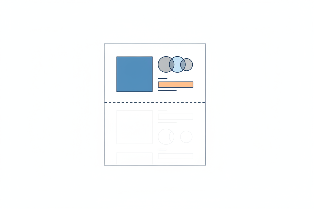 Annotated above-the-fold layout for a Shopify store showing optimal element placement