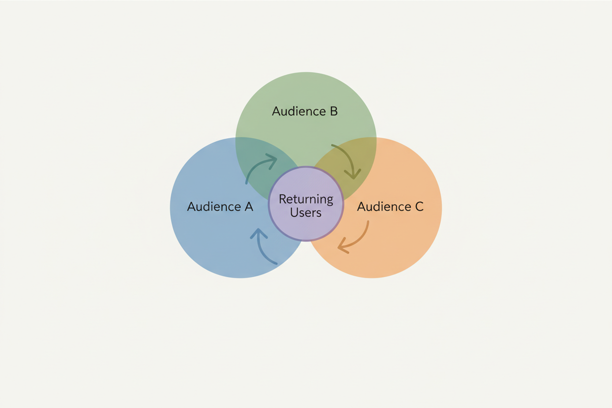 Facebook Ads retargeting funnel diagram for ecommerce