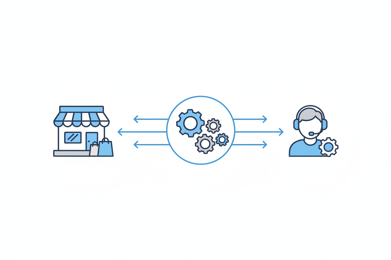 Shopify to Google Merchant Center connection flow diagram